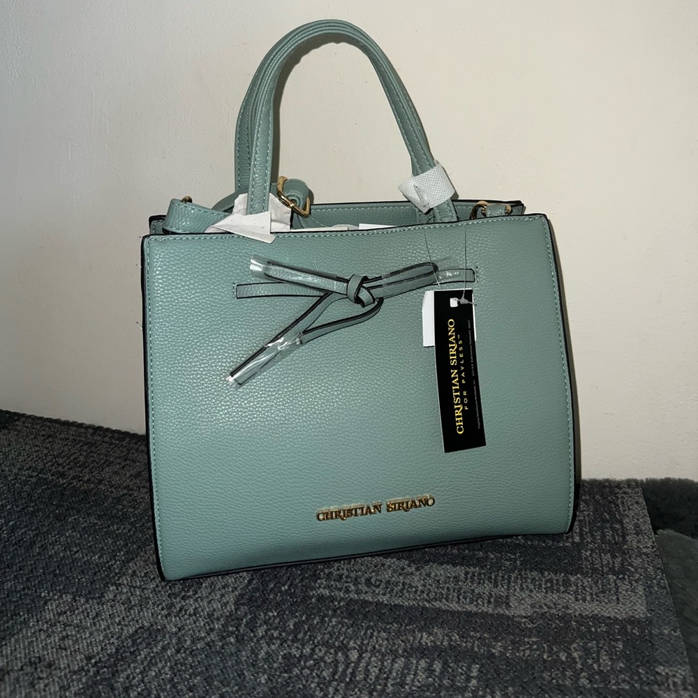 Christian siriano mint green purse